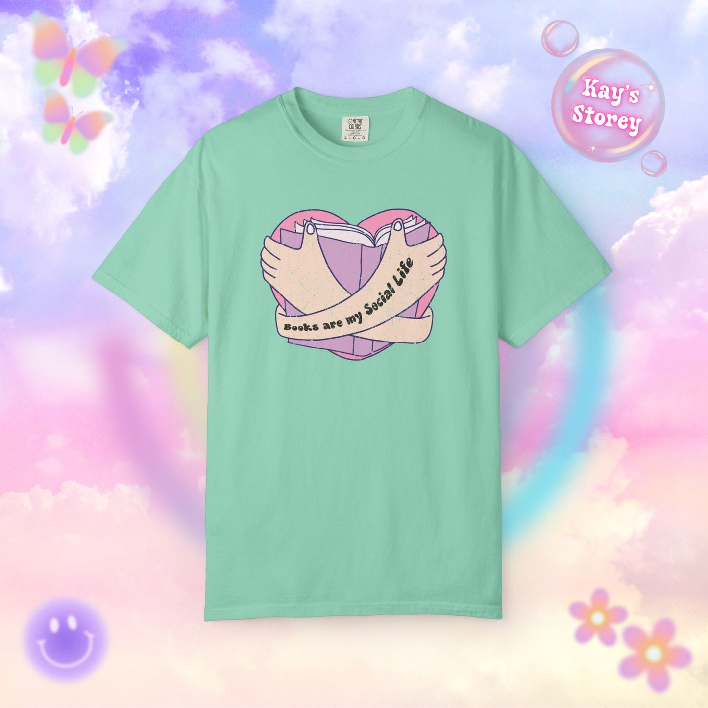 Books Are My Social Life Comfort Colors T-Shirt
