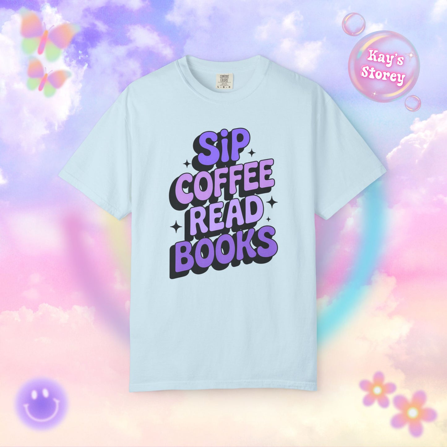 Sip Coffee Read Books Comfort Colors T-Shirt