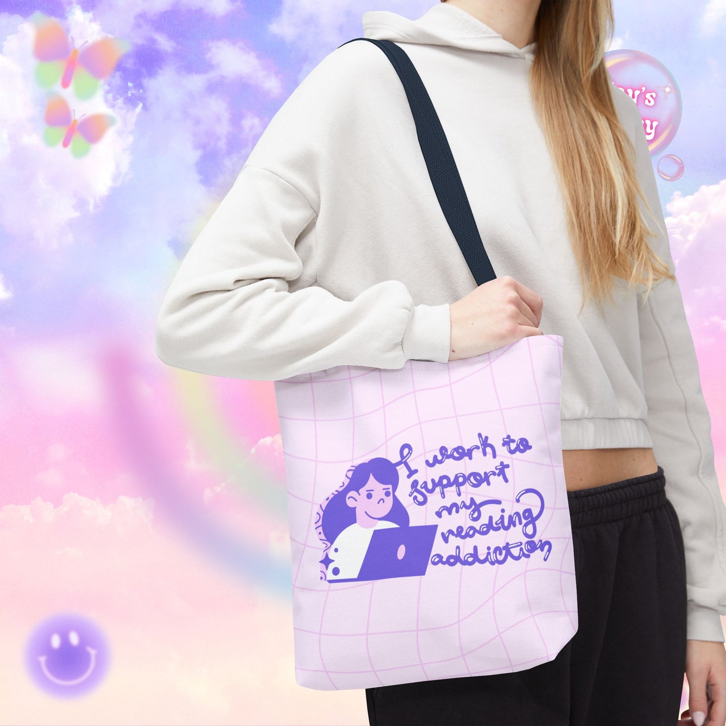 Reading Addiction Tote Bag