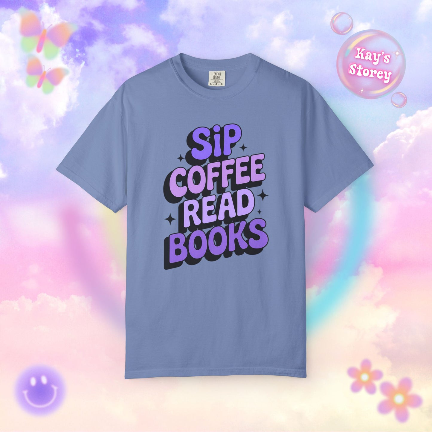 Sip Coffee Read Books Comfort Colors T-Shirt