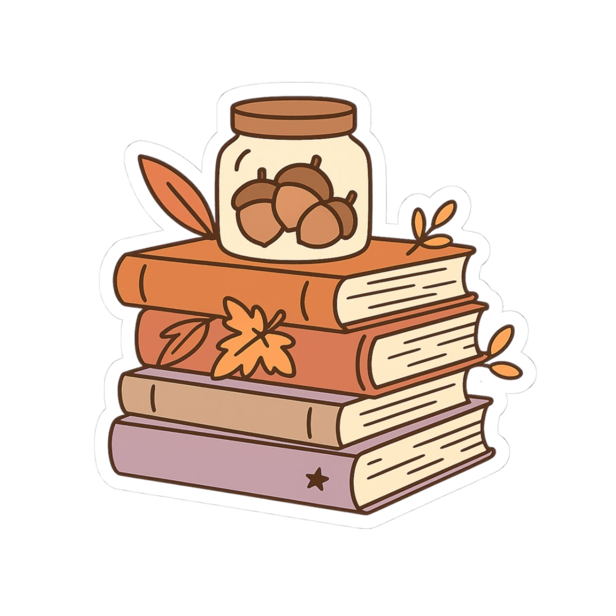 Autumn Book Stack Stickers, Fall Reading Planner Stickers, Book Lover Gifts, Bookworm Decals, Cozy Reading Accessories, Seasonal
