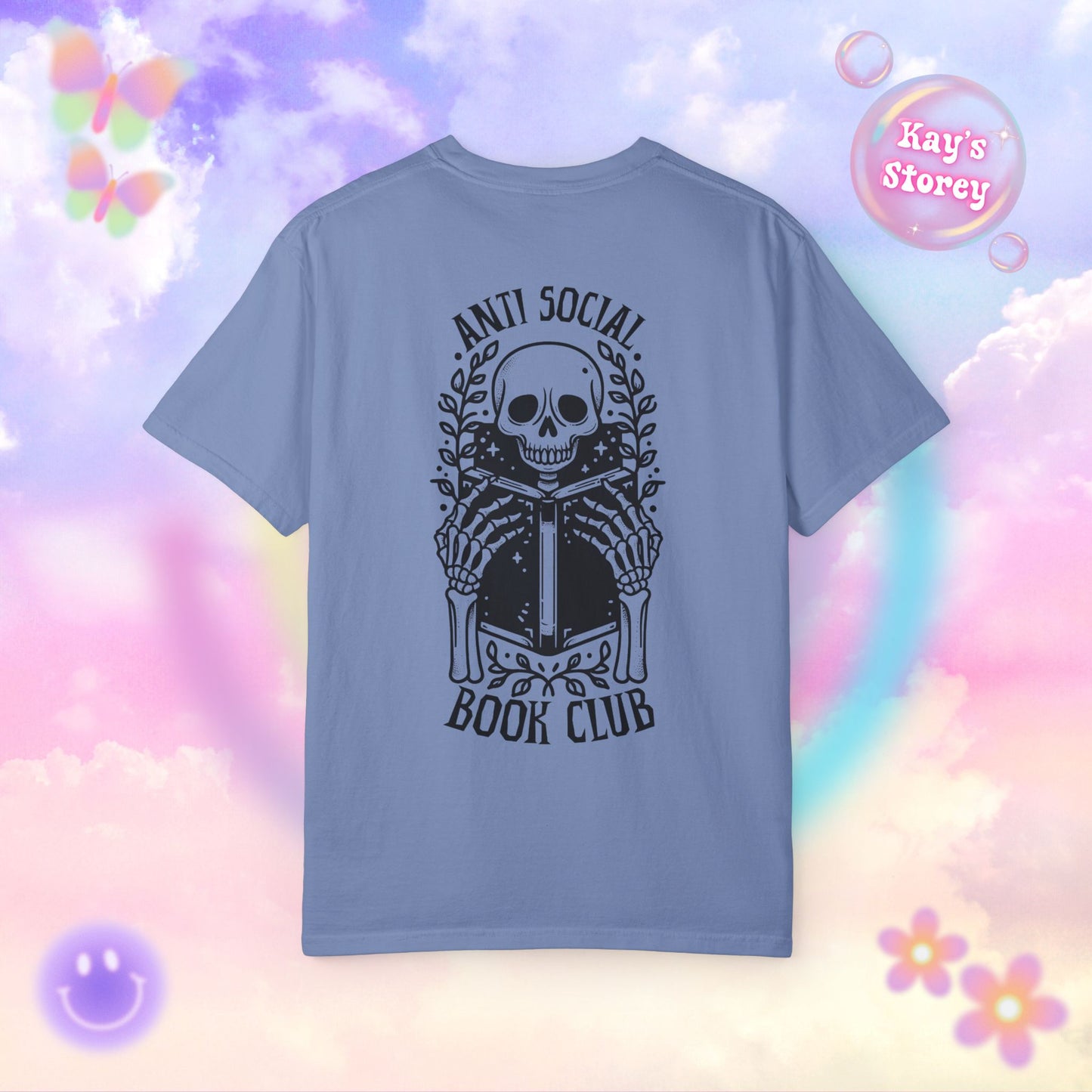 Skeleton Anti Social Comfort Colors T-Shirt