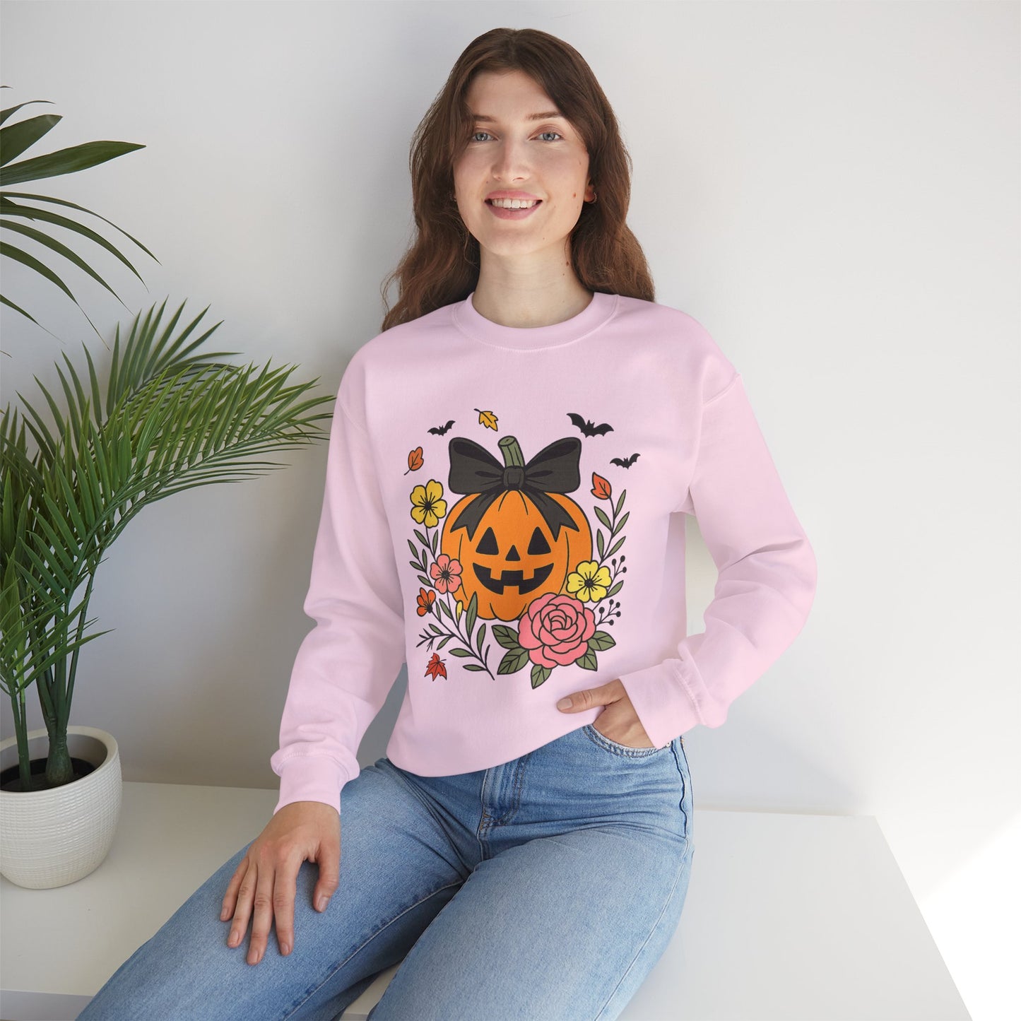 Cute Pumpkin Sweatshirt, Long Sleeve Shirt for Spooky Season Bookish Gift,  Halloween Reading Apparel