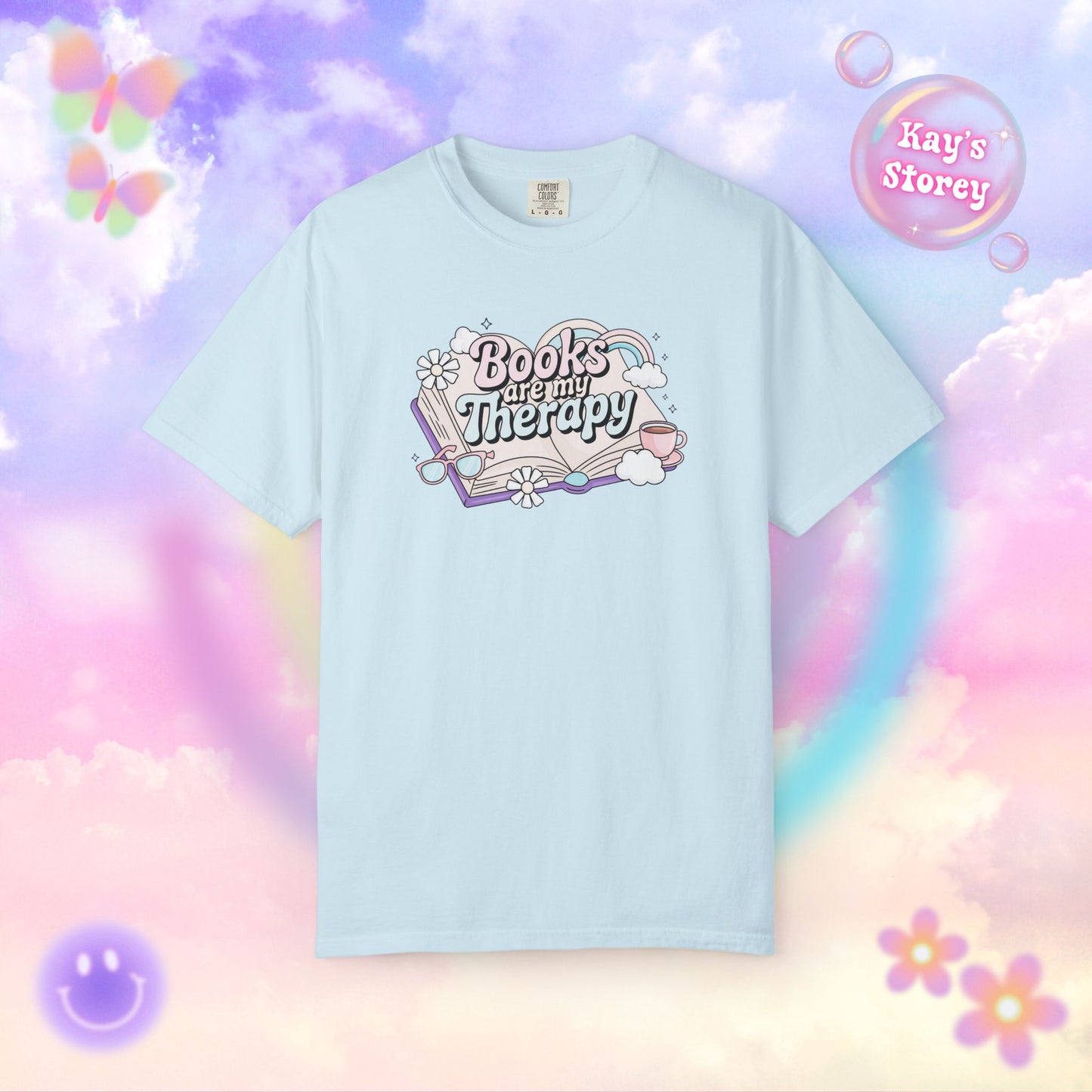 Books Are My Therapy Comfort Colors T-Shirt