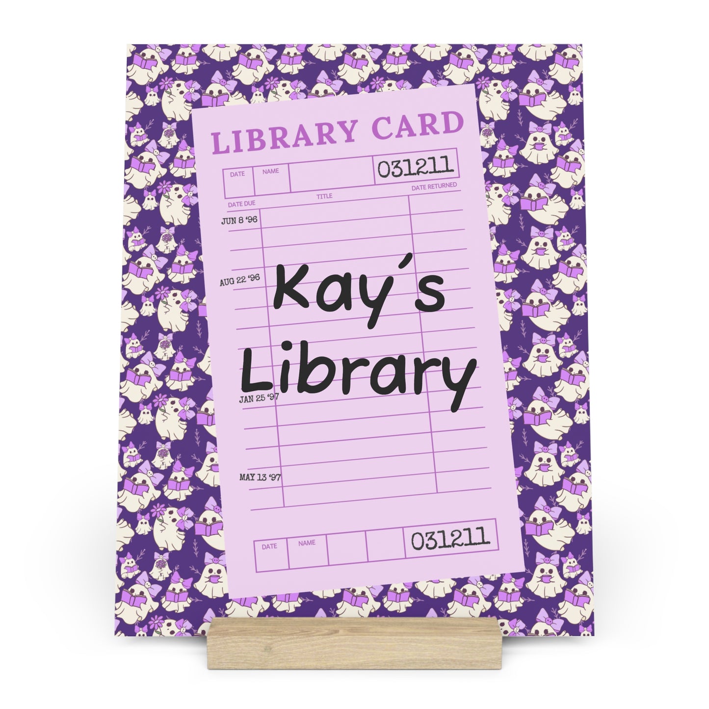 Personalized Bookshelf Decor with Stand