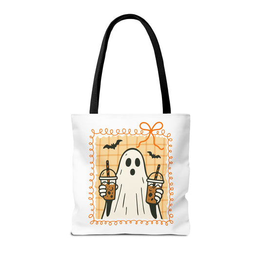 Spooky Season Ghostly Coffee Tote Bag