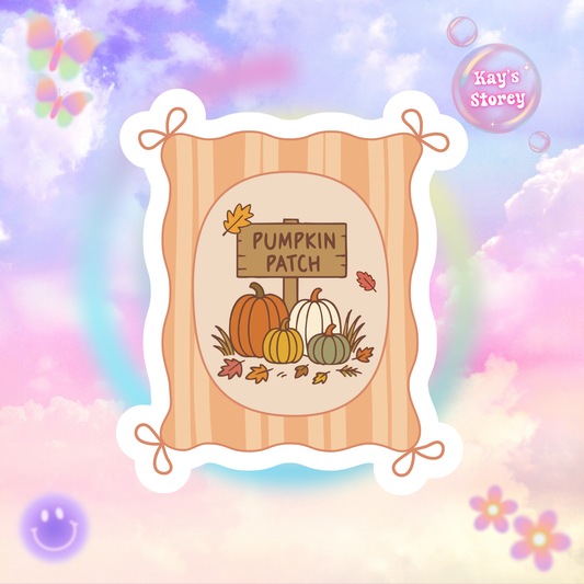 Pumpkin Patch Sticker, Fall Planner Stickers, Book Lover Gifts, Autumn Sticker, Cozy Accessories, Seasonal Sticker