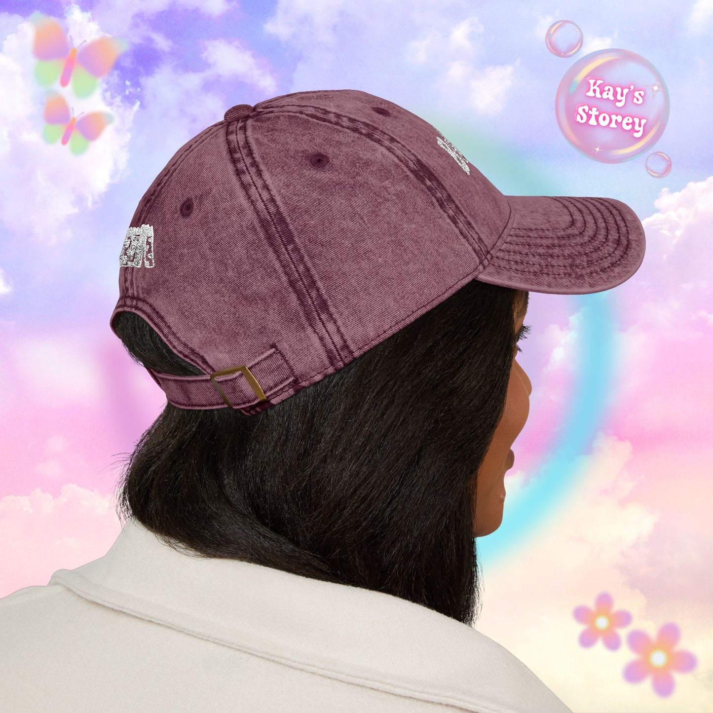 Bookish Embroidered Vintage Cap
