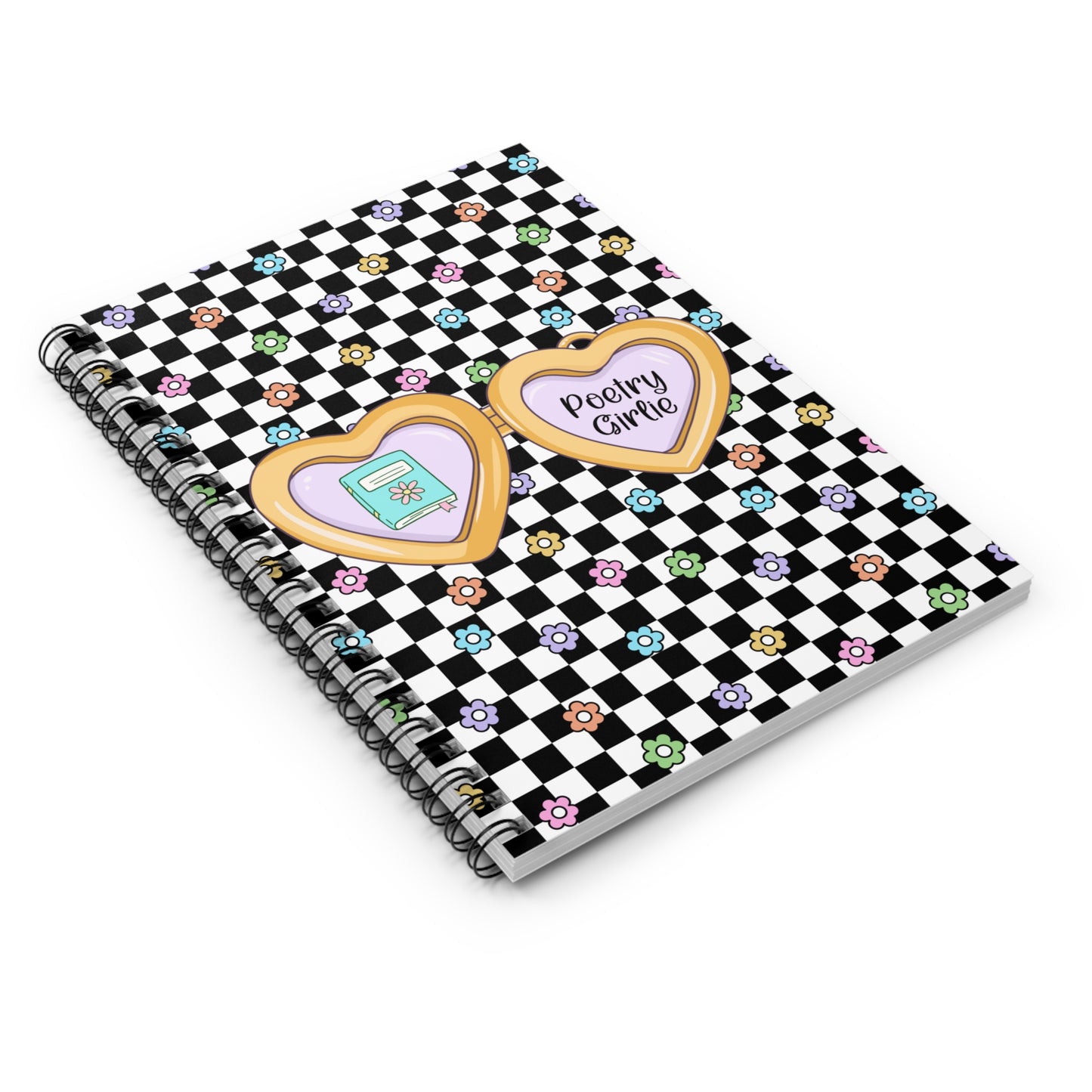 Poetry Girlie Spiral Notebook - Ruled Line