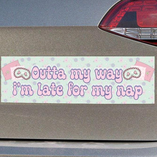 Late for My Nap Car Magnet