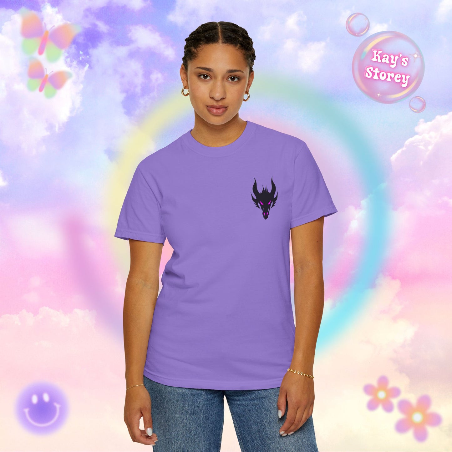 Book Dragon Pink Comfort Colors T-Shirt