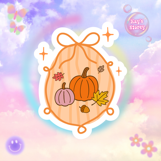 Pumpkins Sticker, Fall Planner Stickers, Book Lover Gifts, Autumn Sticker, Cozy Accessories, Seasonal Sticker