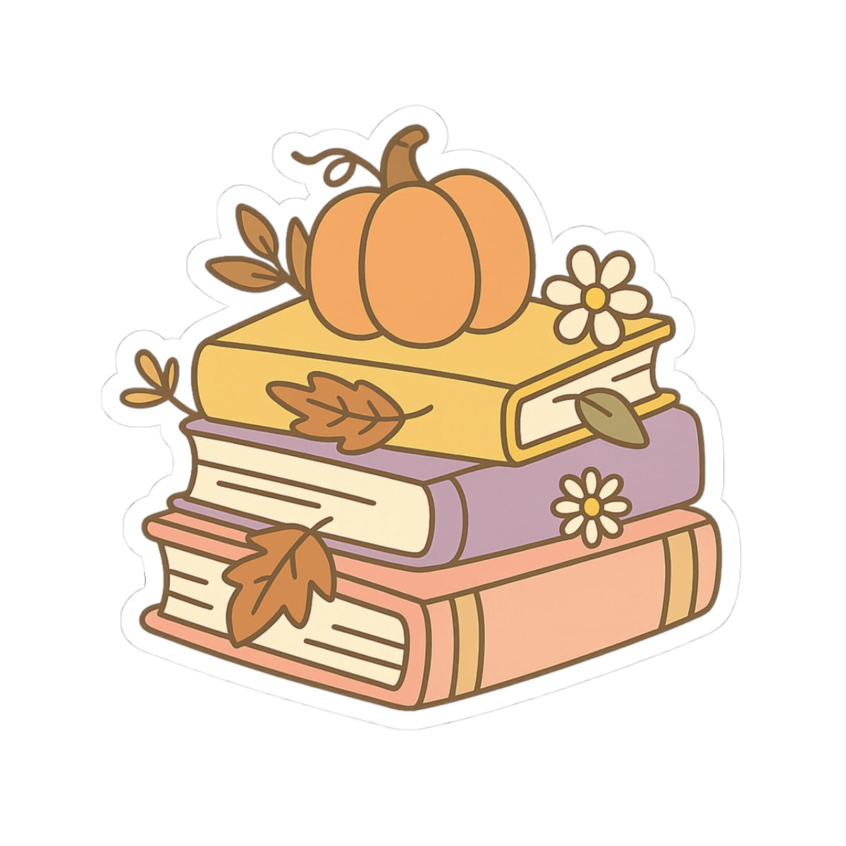 Autumn Book Stack Stickers, Fall Reading Planner Stickers, Book Lover Gifts, Bookworm Decals, Cozy Reading Accessories, Seasonal