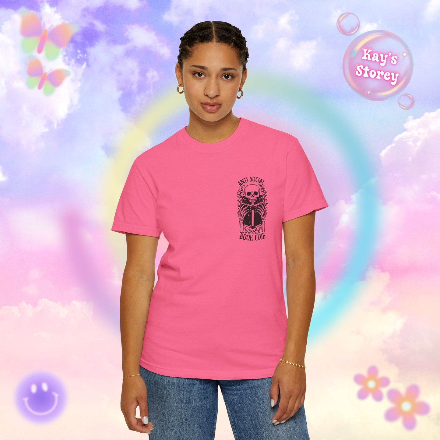 Skeleton Anti Social Comfort Colors T-Shirt