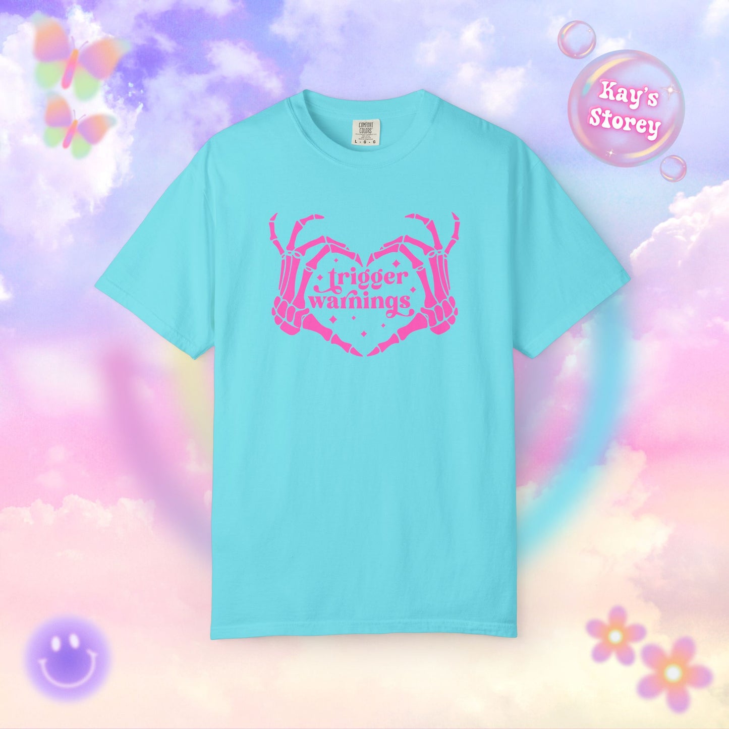 Pink Trigger Warnings Comfort Colors T-Shirt