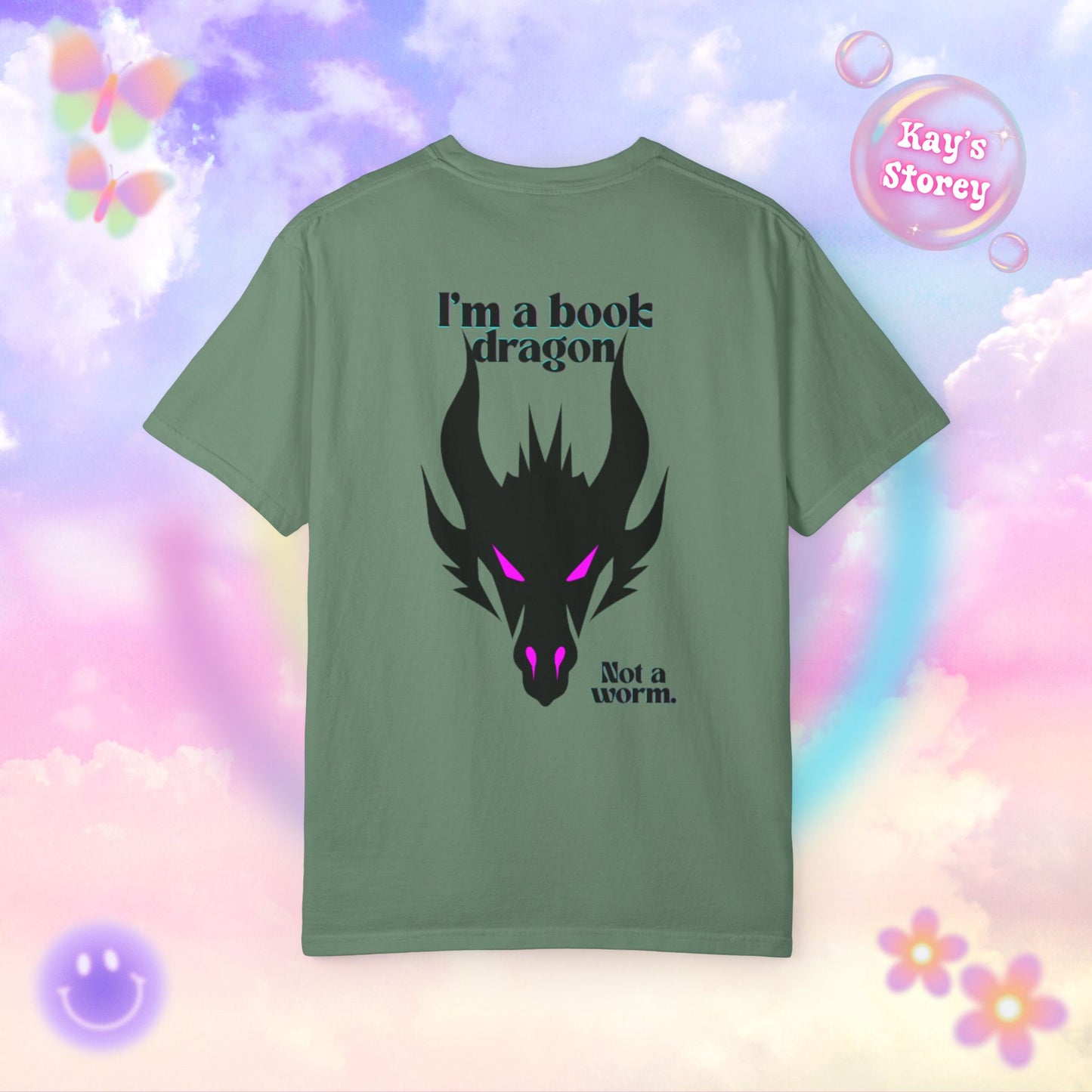 Book Dragon Pink Comfort Colors T-Shirt