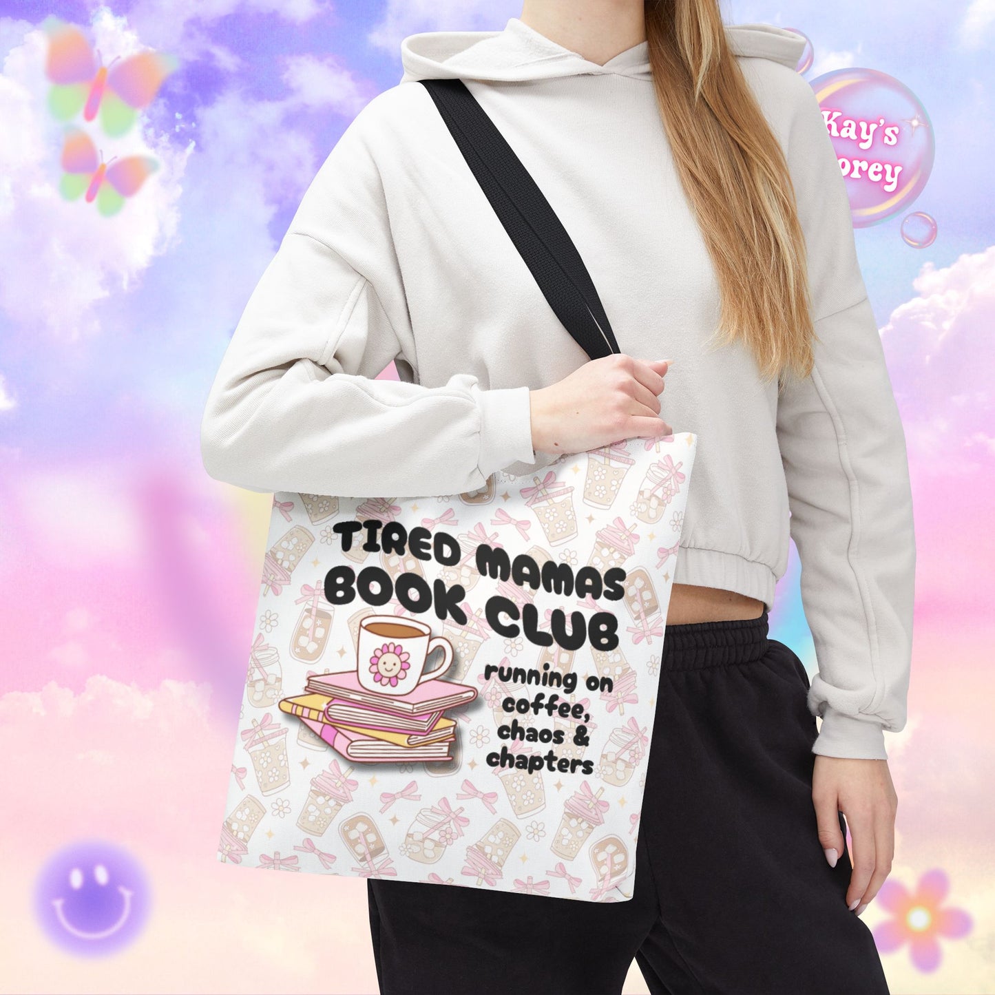 Tired Mamas Book Club Tote Bag