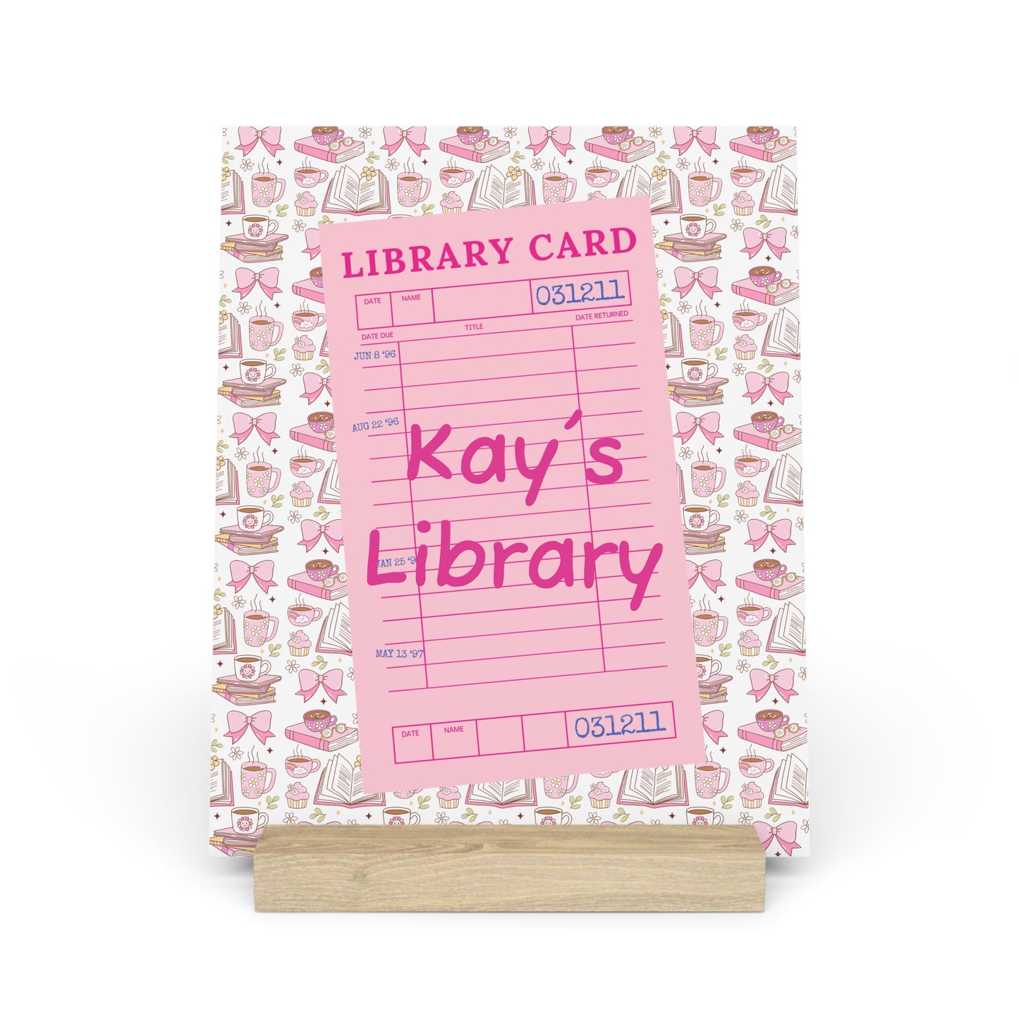 Personalized Bookshelf Decor with Stand