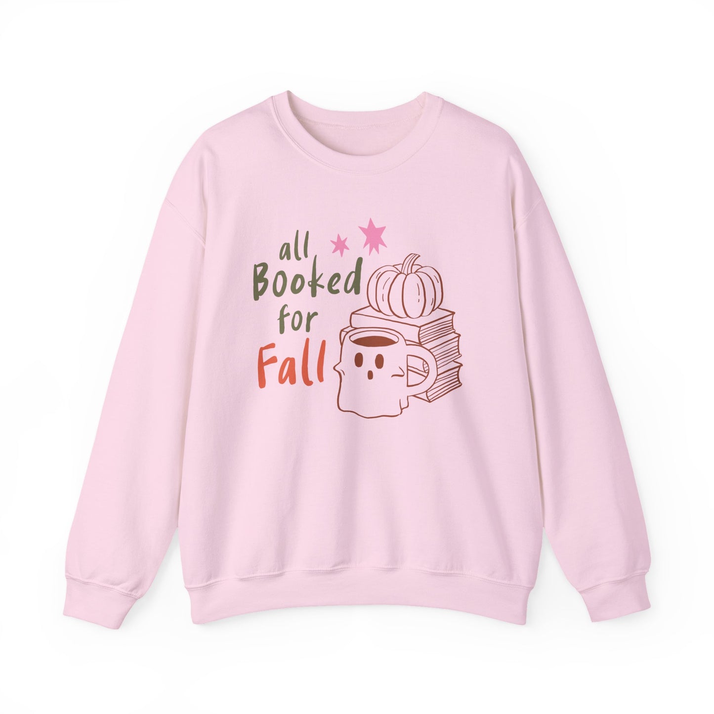 All Booked for Fall Sweatshirt, Long Sleeve Shirt for Spooky Season Bookish Gift,  Halloween Reading Apparel