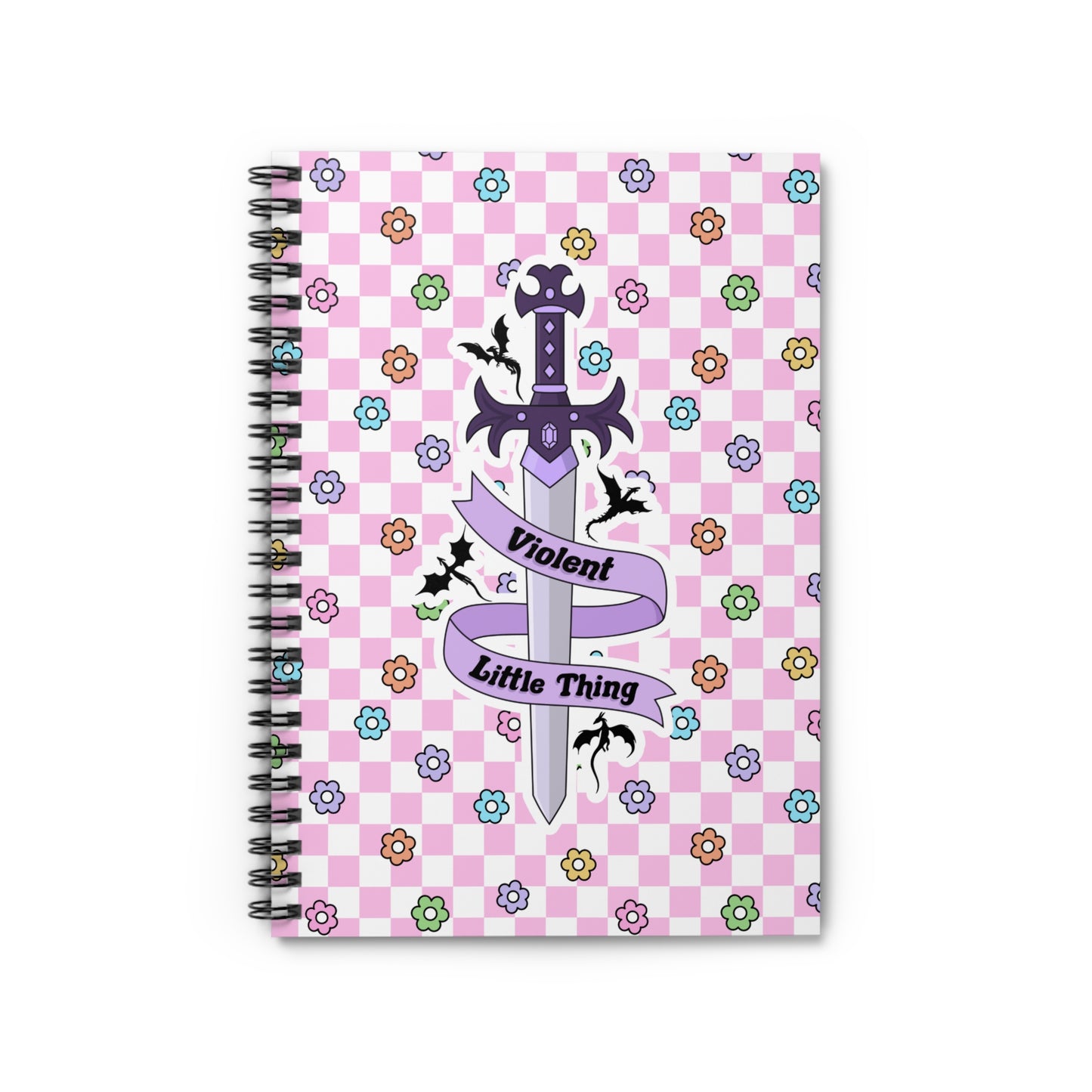Pink Violent Little Thing Spiral Notebook - Ruled Line