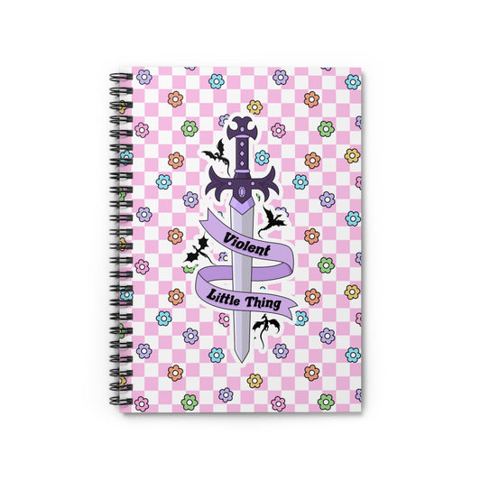 Pink Violent Little Thing Spiral Notebook - Ruled Line