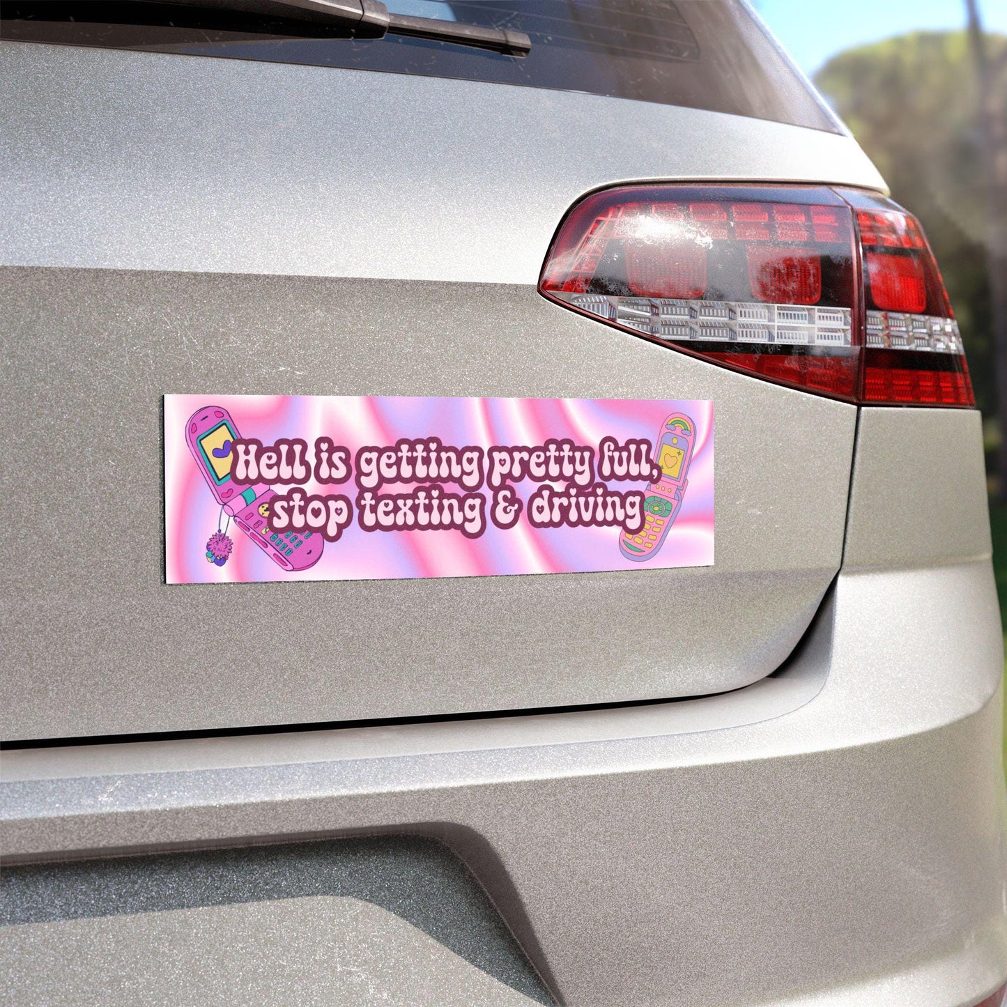 Stop Texting & Driving Car Magnet
