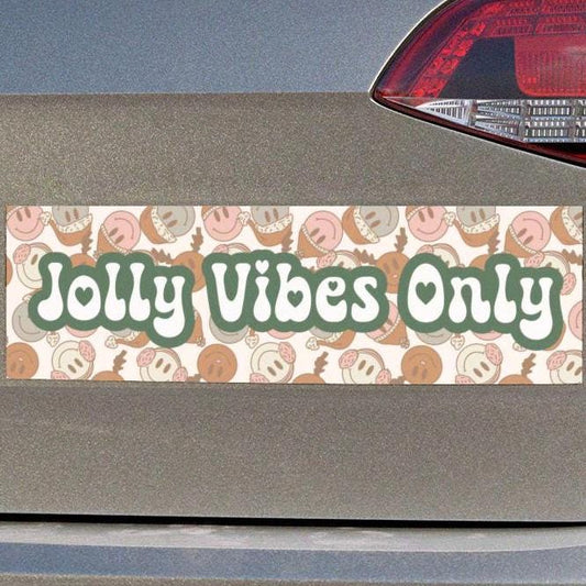 Jolly Vibes Only Car Magnet