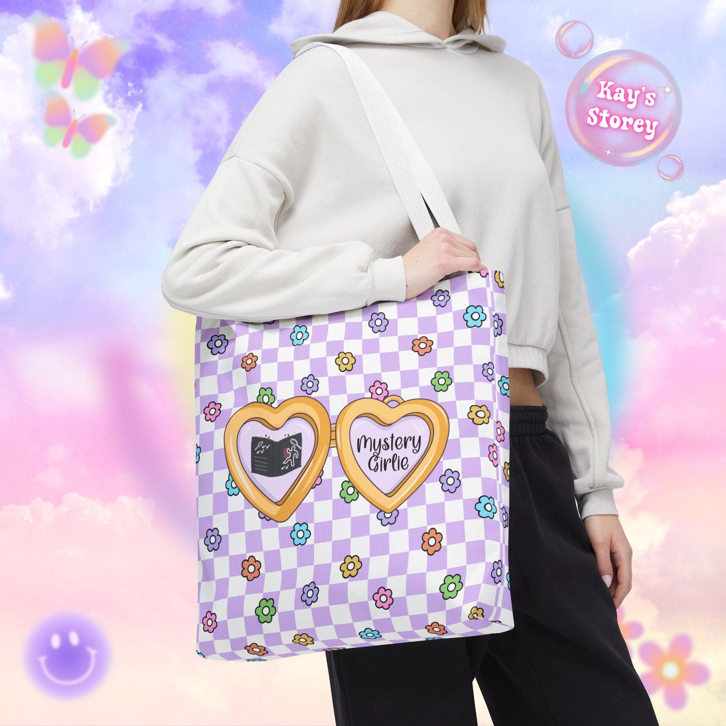 Purple Mystery Girlie Tote Bag