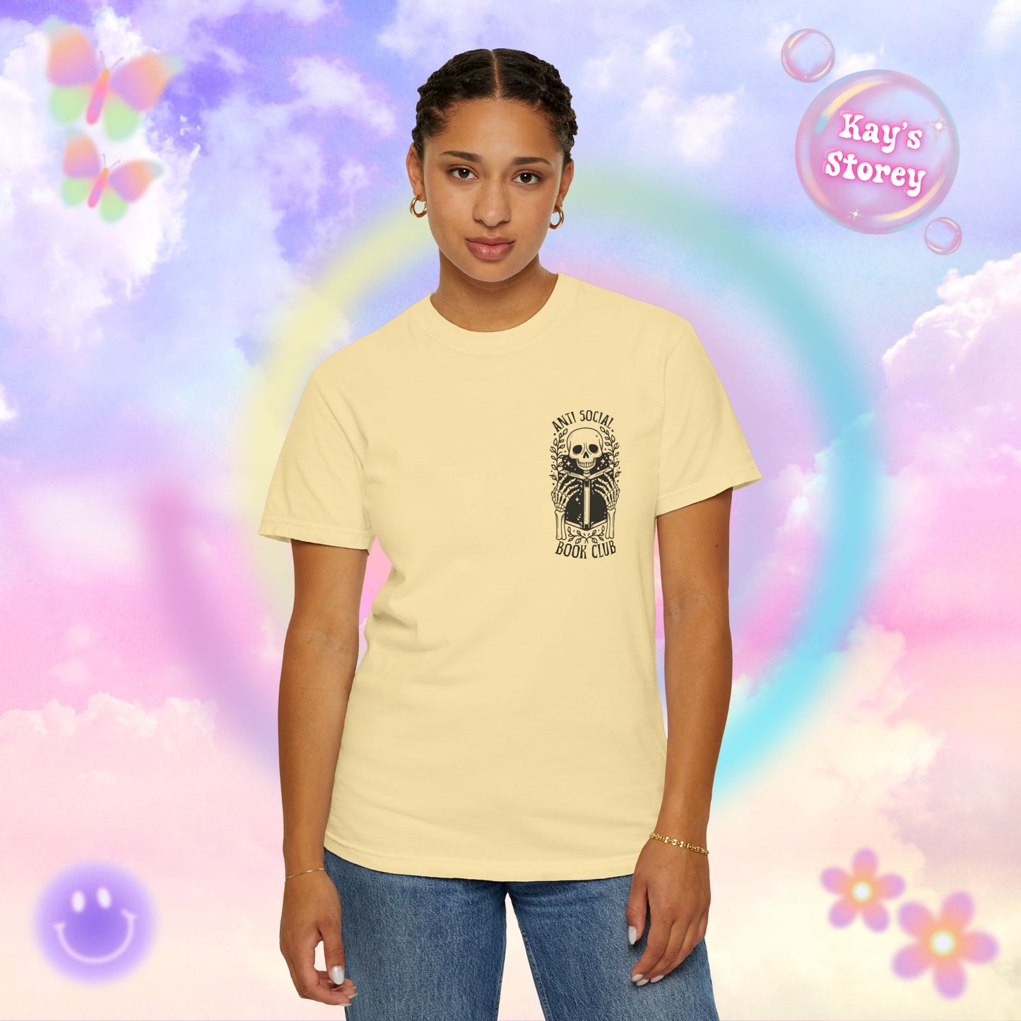 Skeleton Anti Social Comfort Colors T-Shirt
