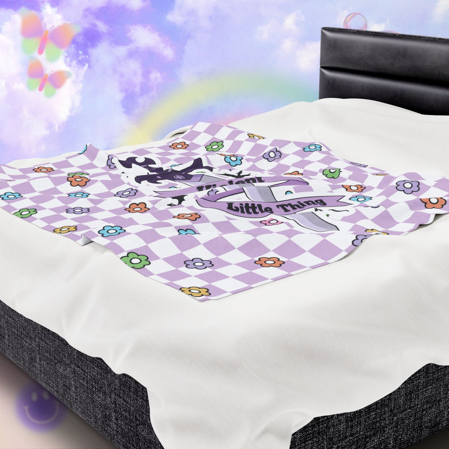 Purple Violent Little Thing Velveteen Plush Blanket