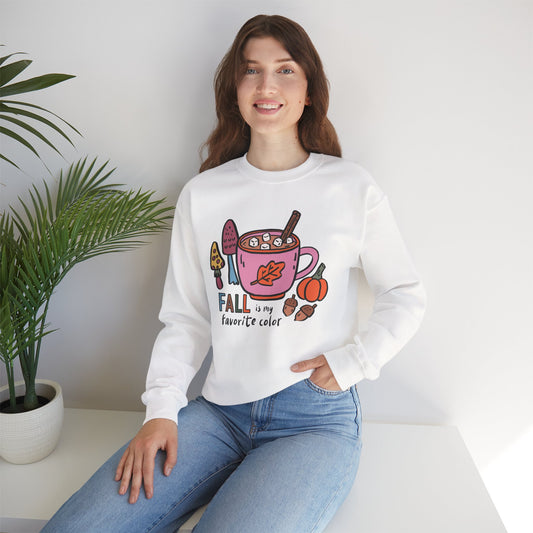 Fall is my Favorite Color Sweatshirt, Long Sleeve Shirt for Spooky Season Bookish Gift,  Halloween Reading Apparel