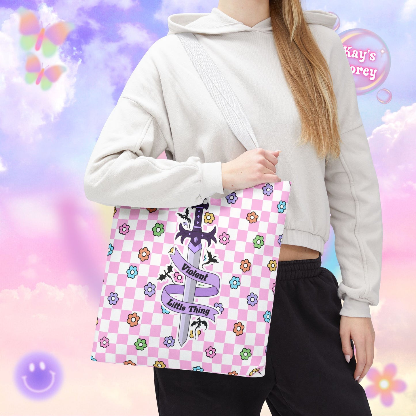 Pink Violent Little Thing Tote Bag