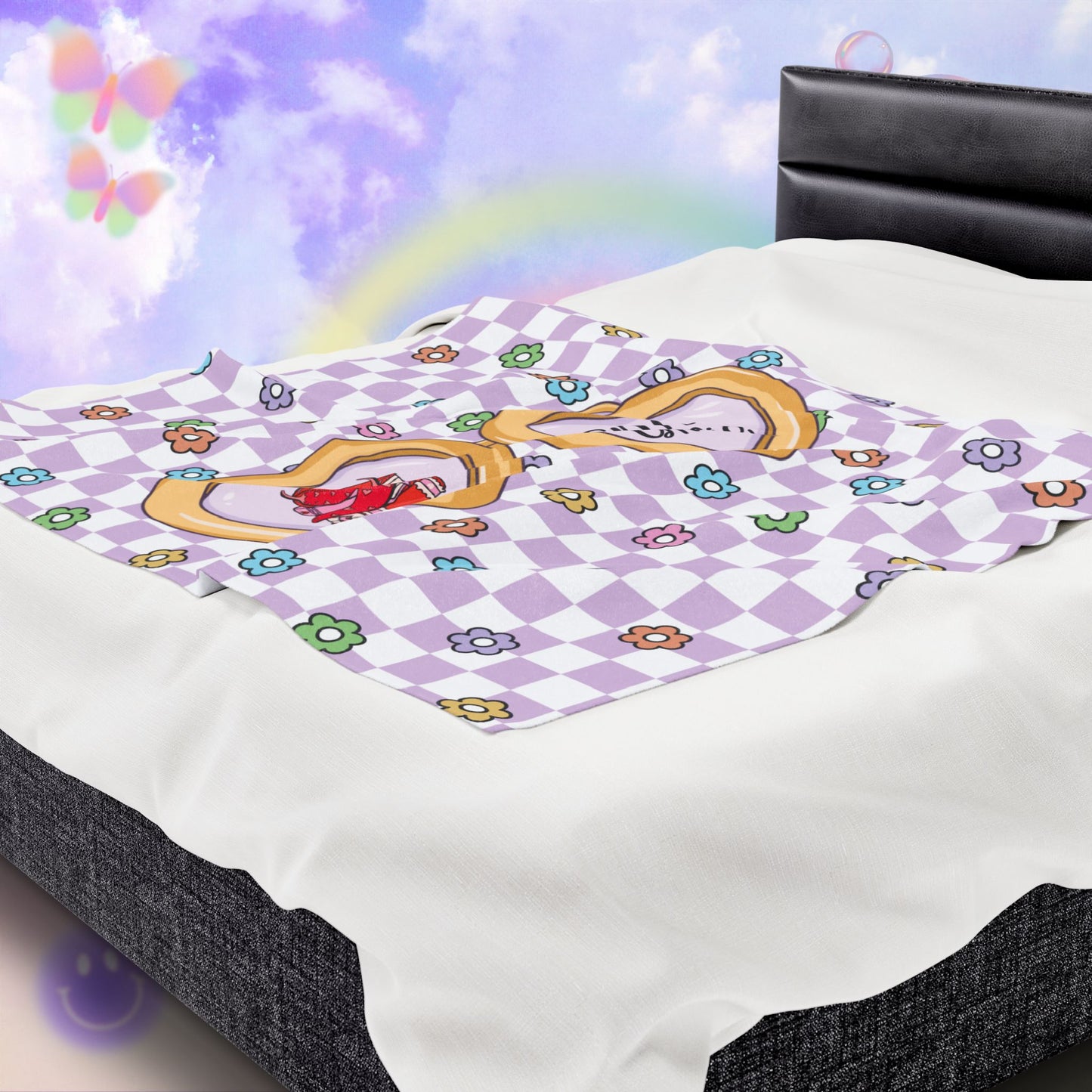Purple Smut Girlie Velveteen Plush Blanket