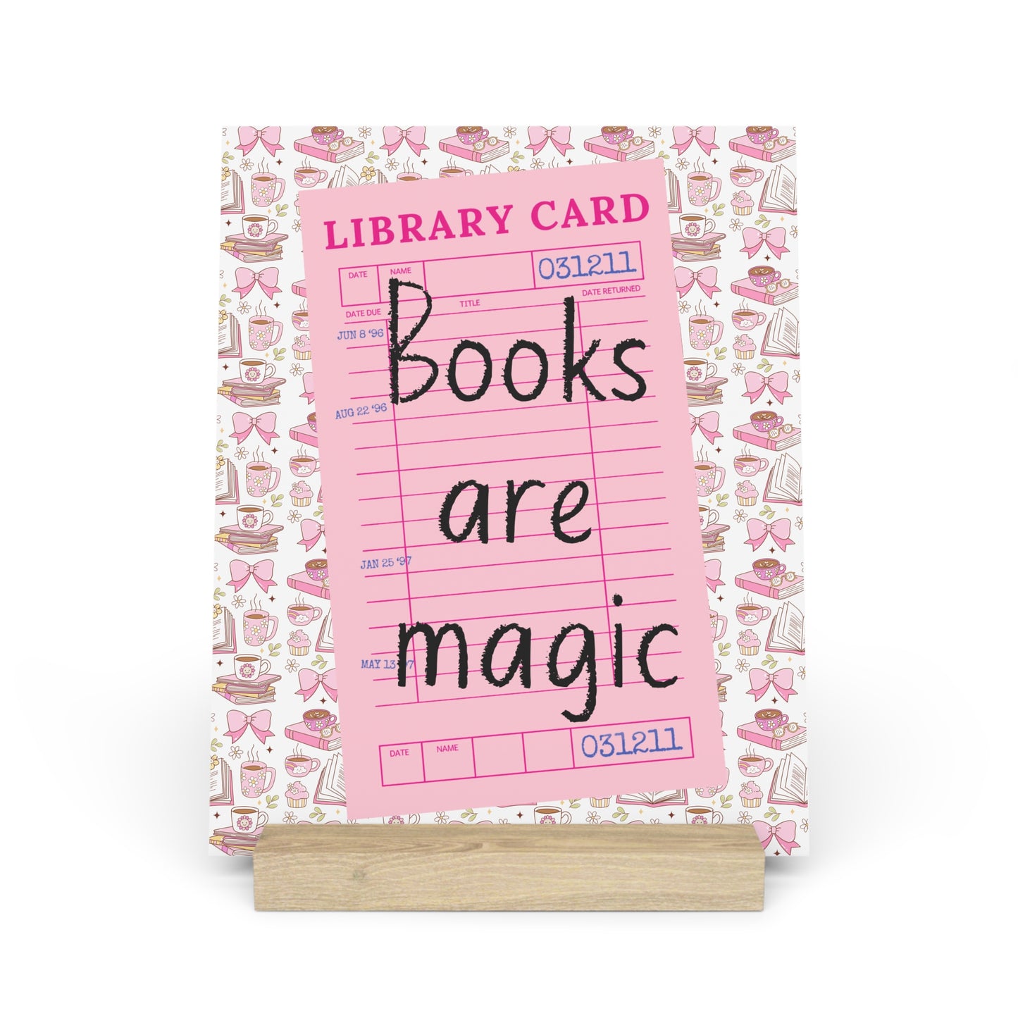 Books Are Magic Bookshelf Decor with Stand