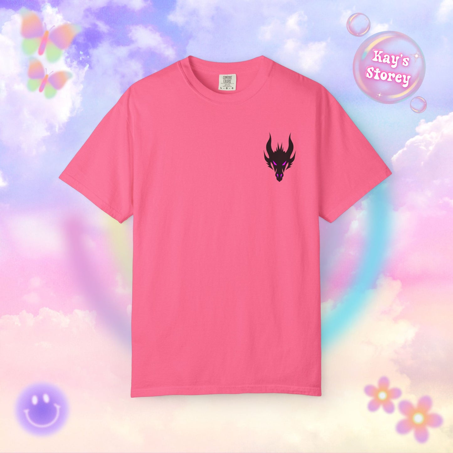 Book Dragon Pink Comfort Colors T-Shirt
