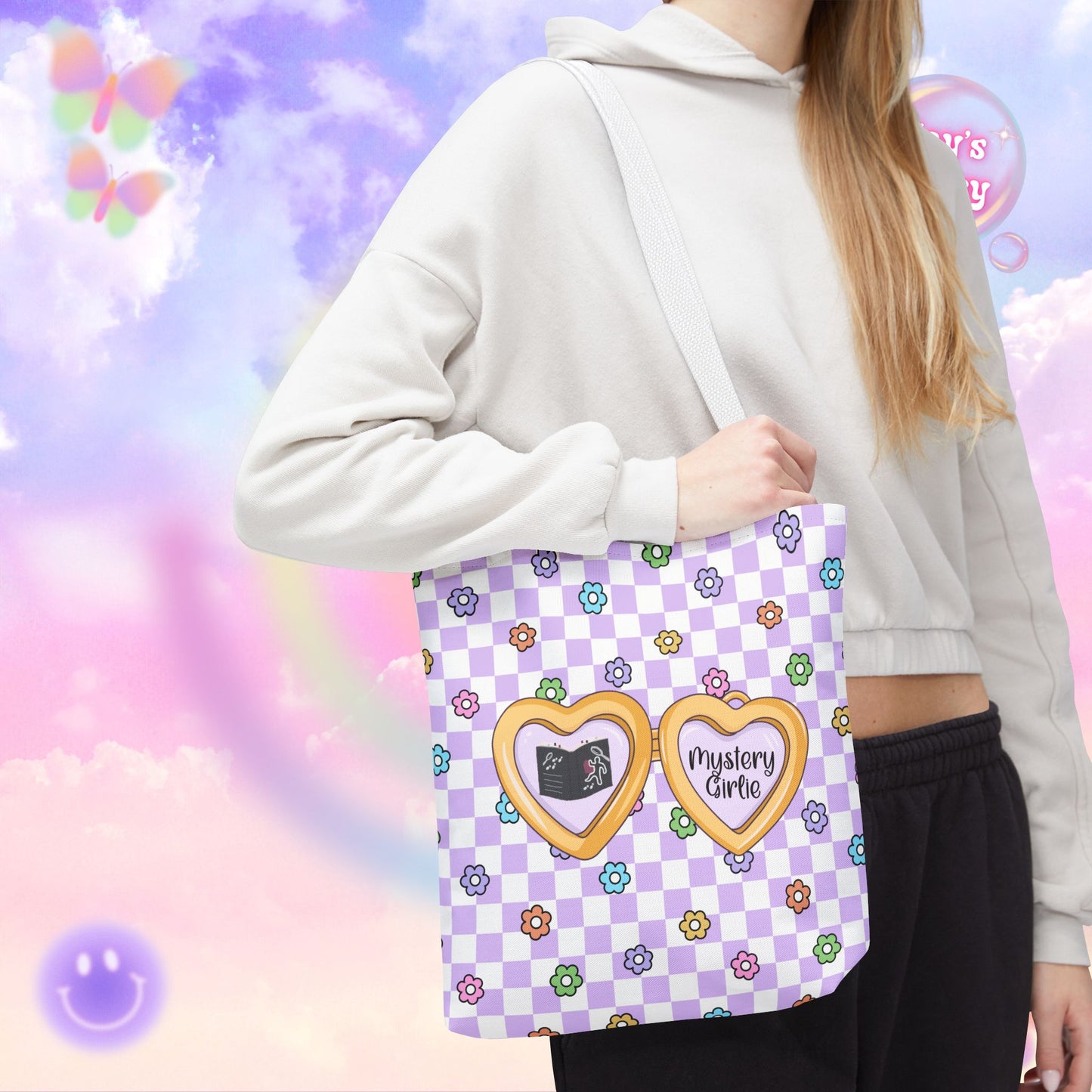 Purple Mystery Girlie Tote Bag