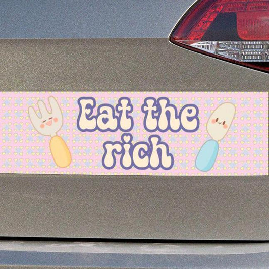 Eat the Rich Car Magnet