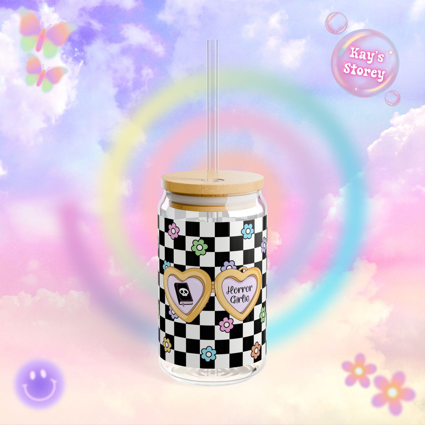 Horror Girlie Sipper Glass, 16oz