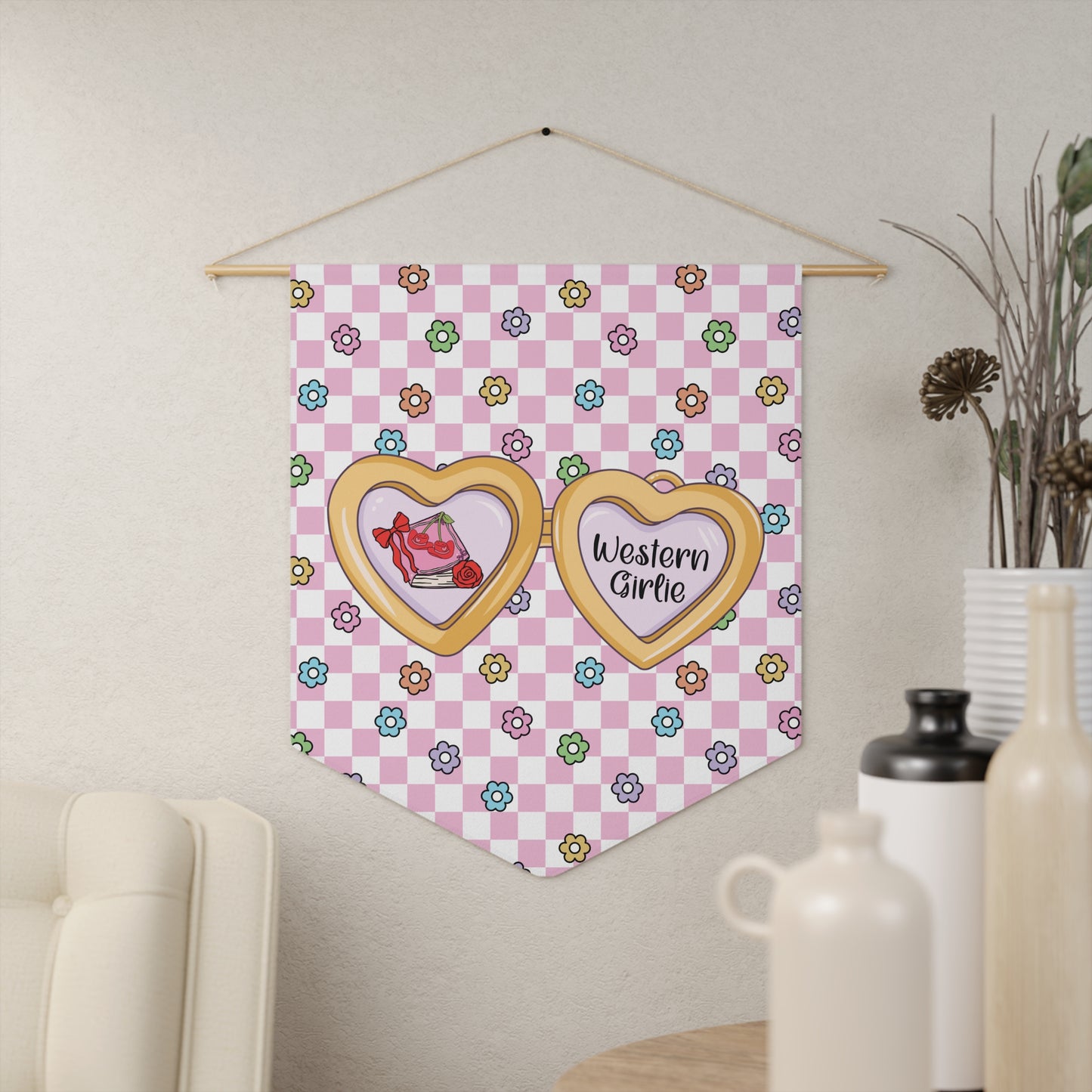 Pink Western Girlie Pennant