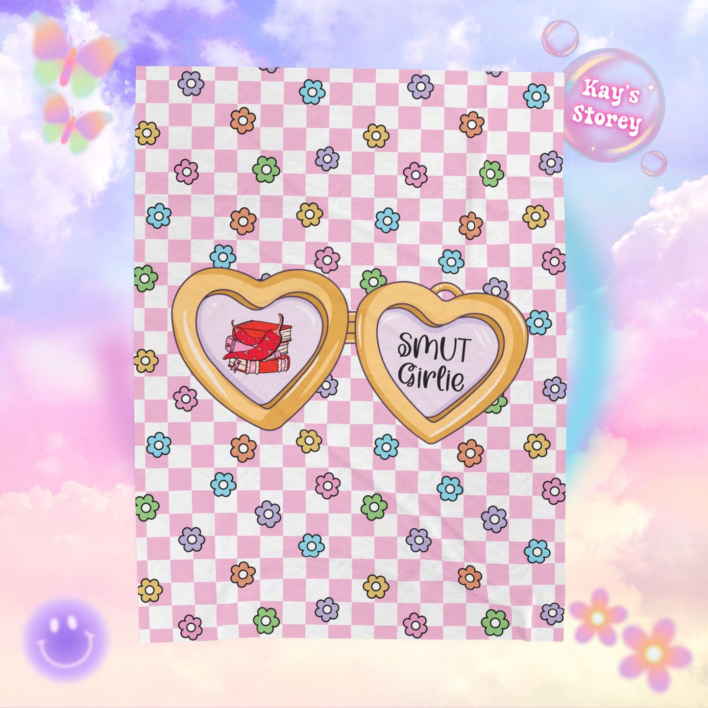 Pink Smut Girlie Velveteen Plush Blanket