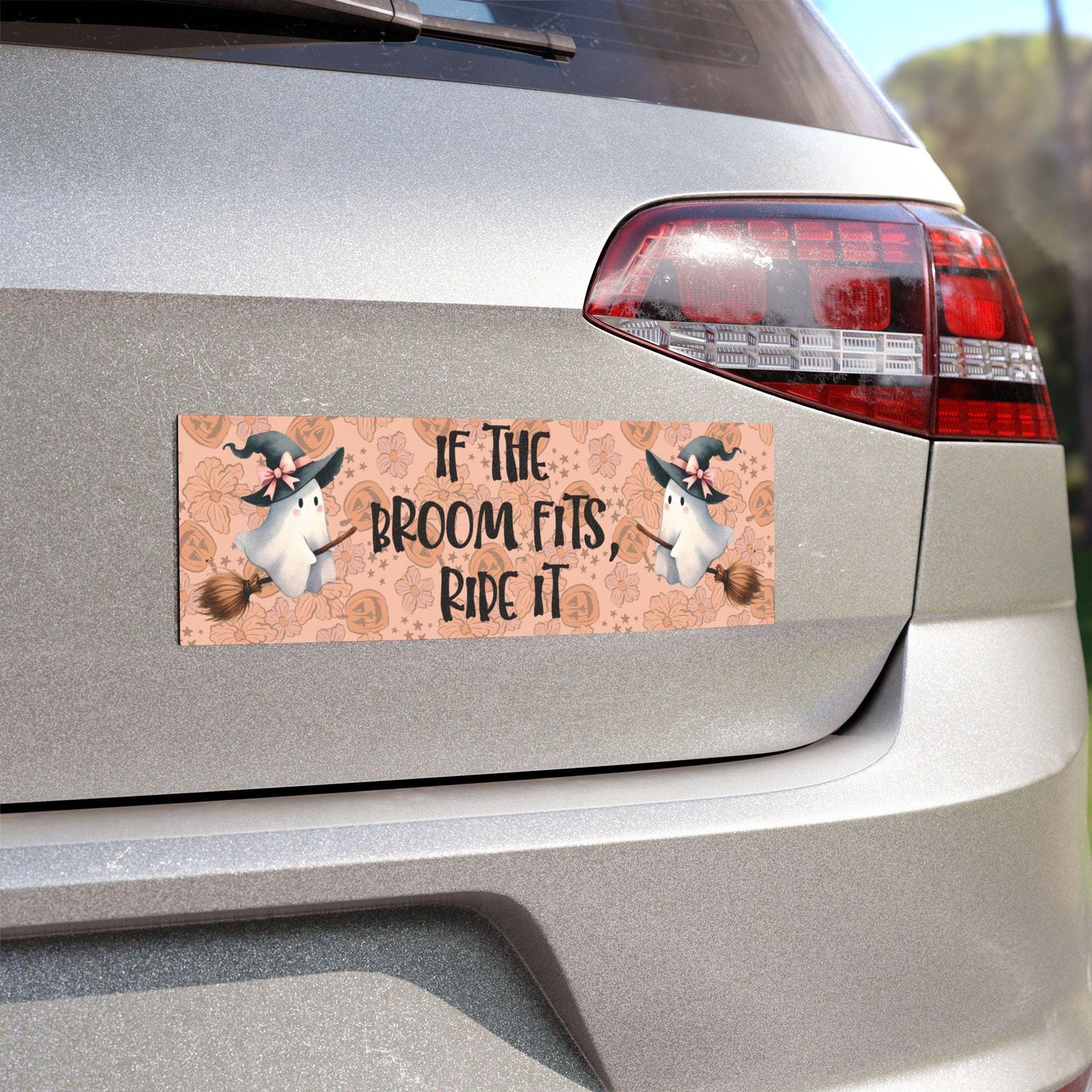 If The Broom Fits, Ride It Car Magnet
