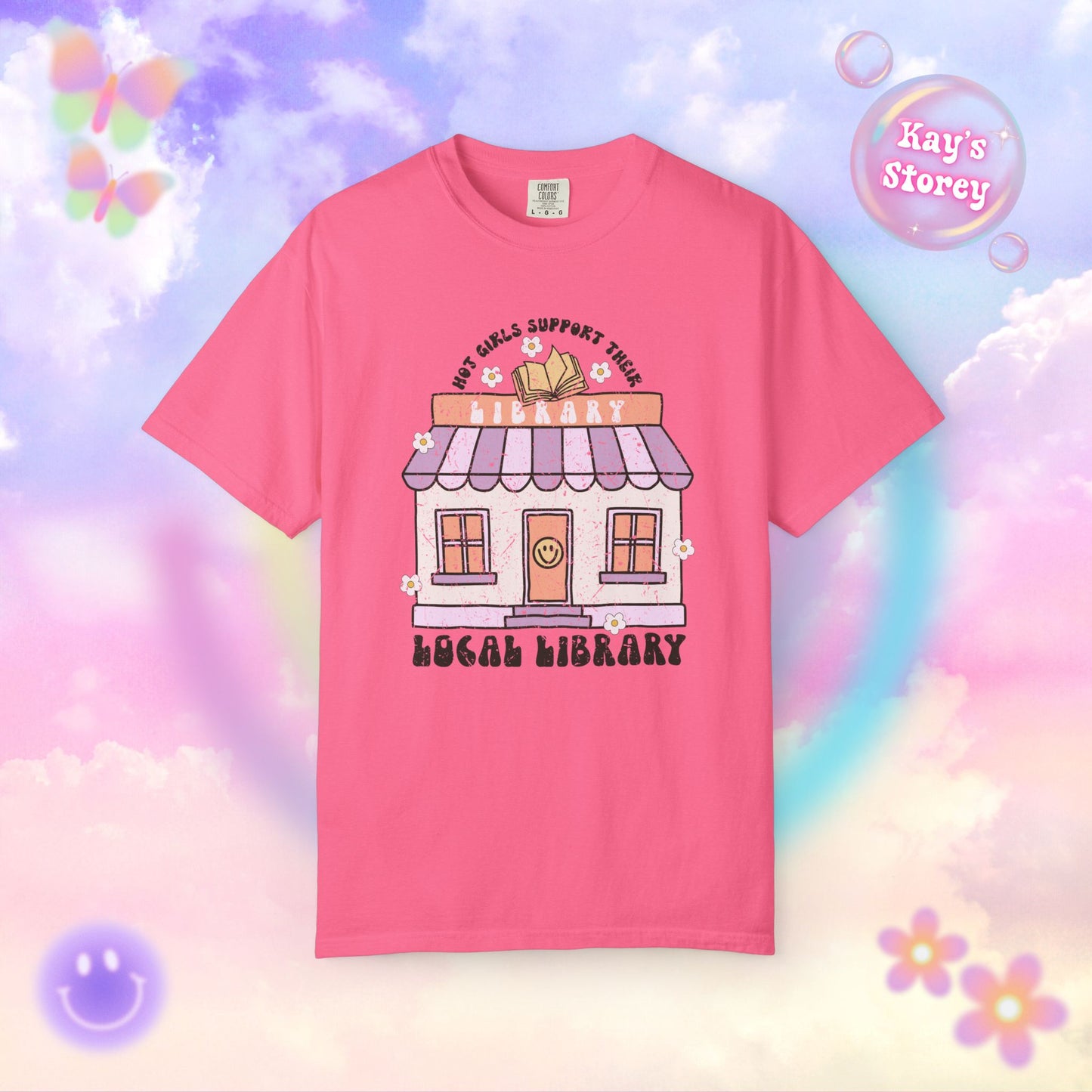 Hot Girls Support Their Local Library Comfort Colors T-Shirt
