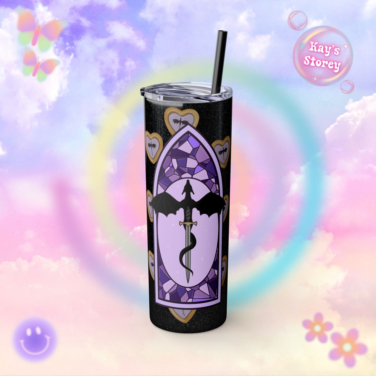 Fourth Wing Fantasy Tumbler, Romantasy Book Girl, Fourth Wing Fan Cup, Violent Little Thing Tumbler with Straw, 20oz