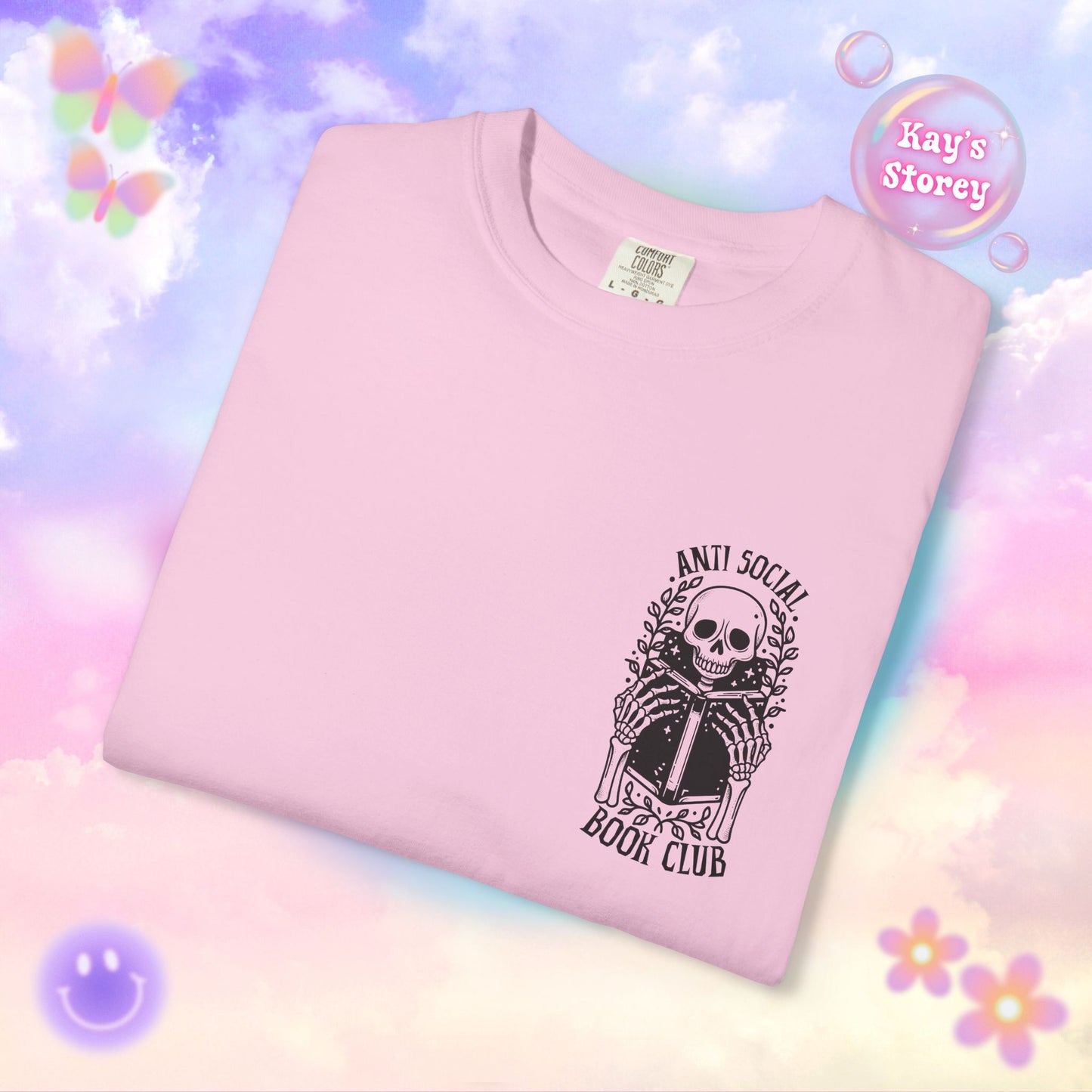 Skeleton Anti Social Comfort Colors T-Shirt
