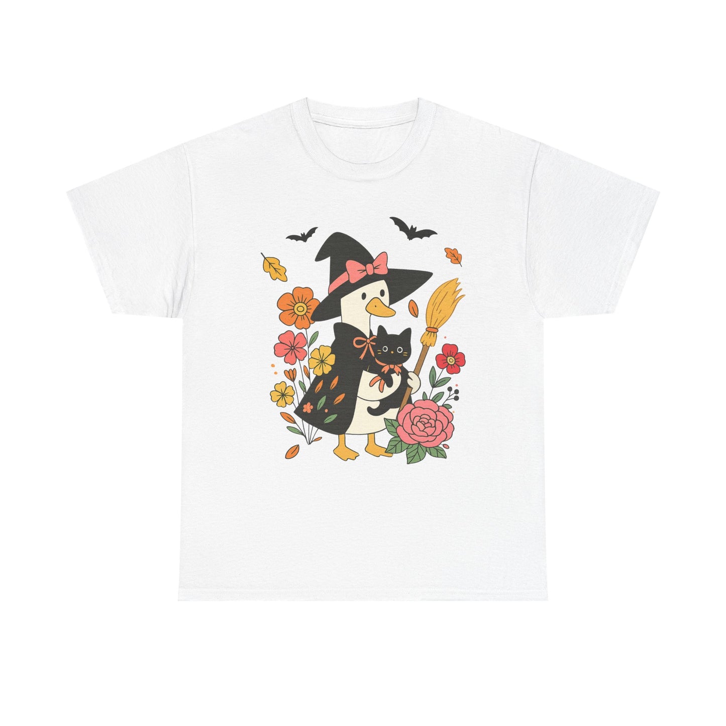 Spooky Goose and Black Cat Tee - Halloween Gift