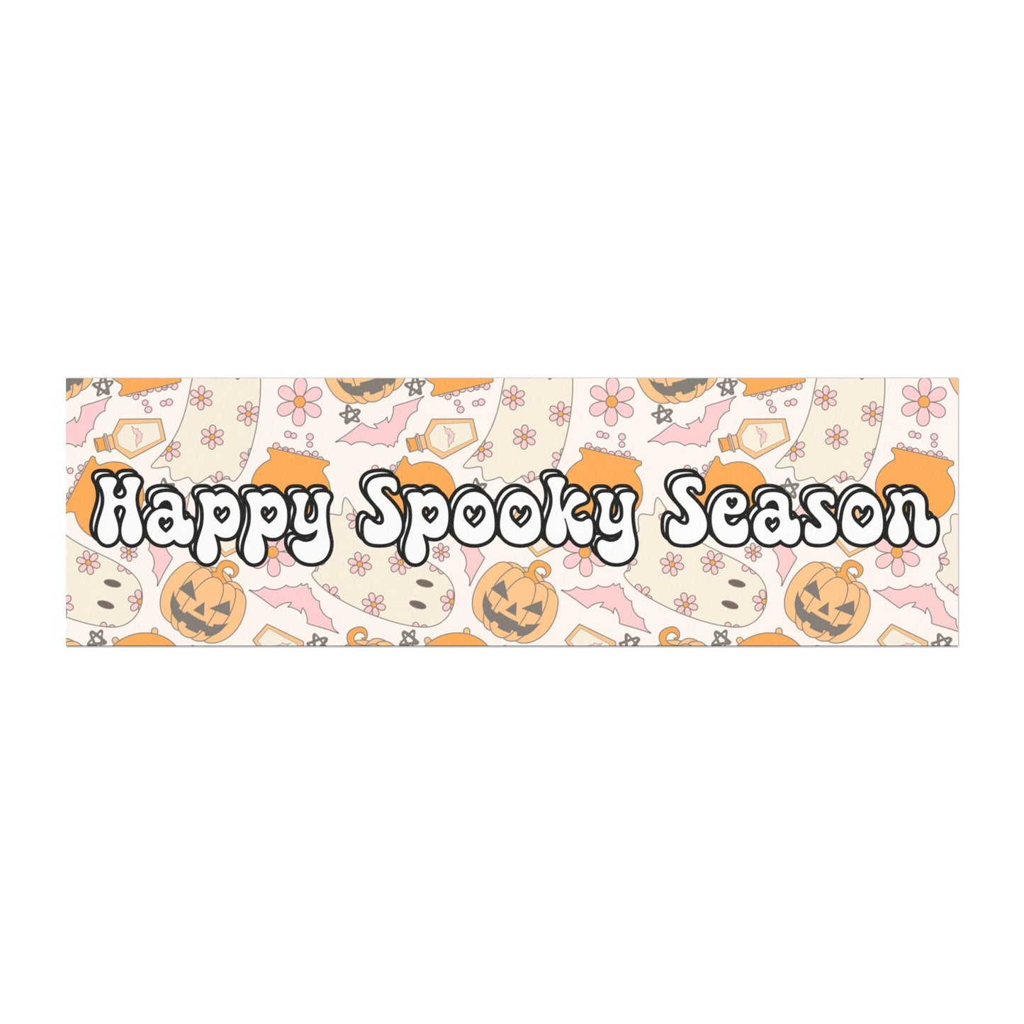 Orange Happy Spooky Season Car Magnet