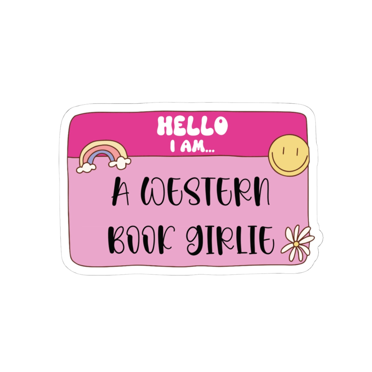 Western Book Girlie Sticker