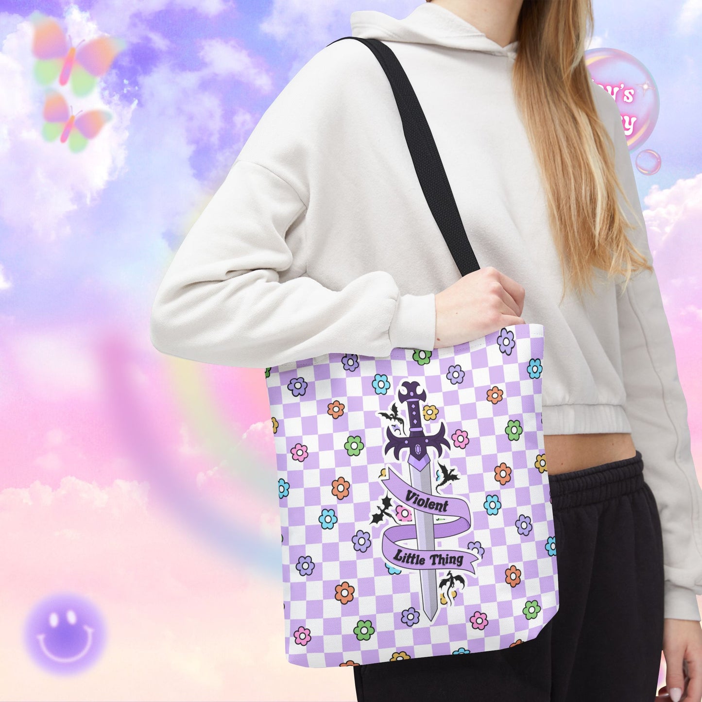 Purple Violent Little Thing Tote Bag