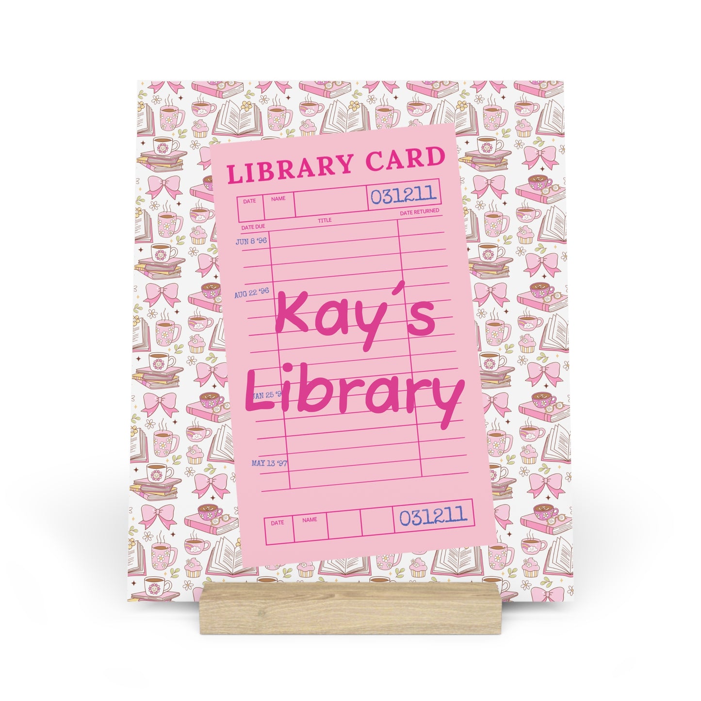 Personalized Bookshelf Decor with Stand
