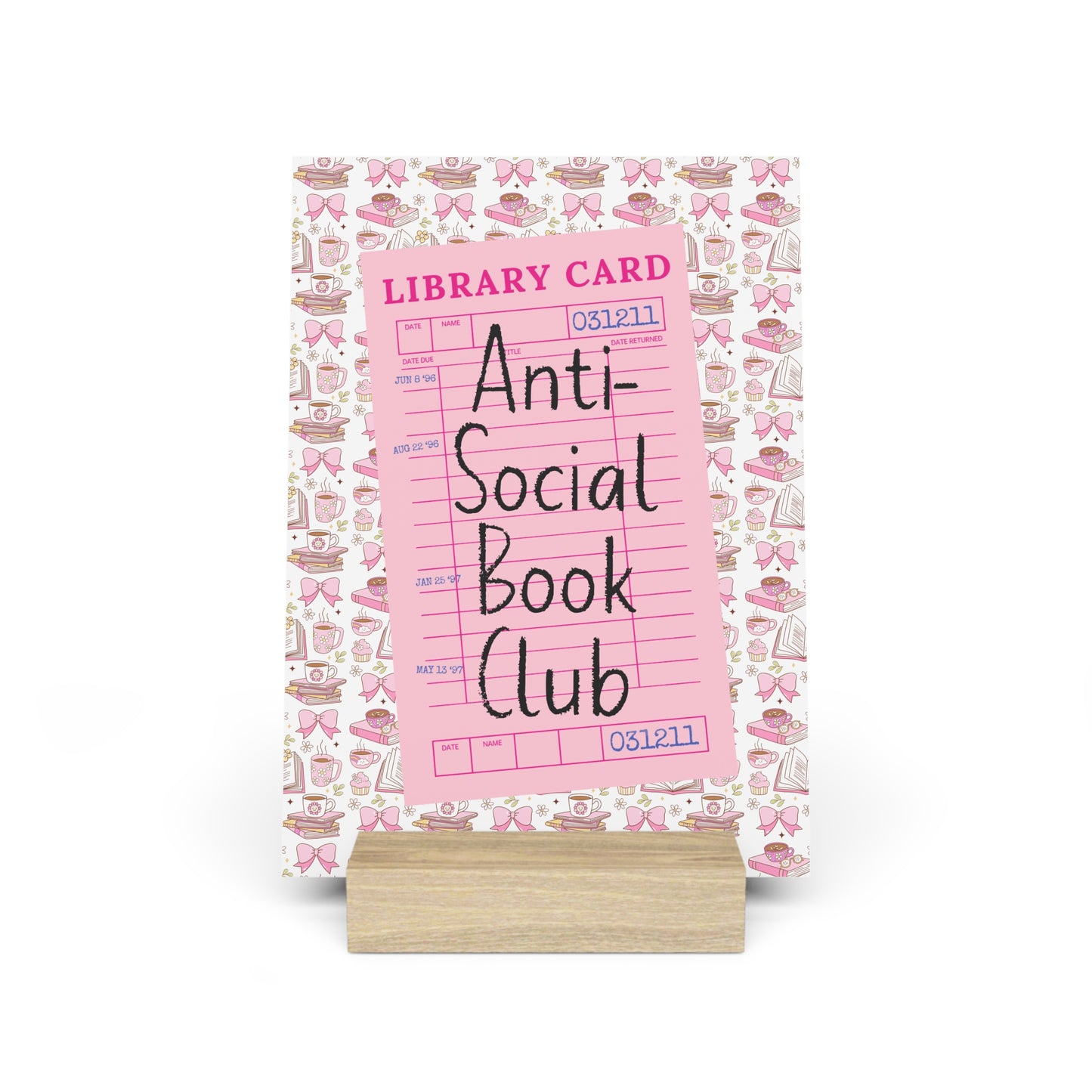 Anti-Social Book Club Bookshelf Decor with Stand